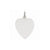 Plain .027 Gauge Engravable Heart Charm in 14k White Gold