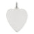 14k White Gold Plain .018 Gauge Engravable Heart Charm hide-image