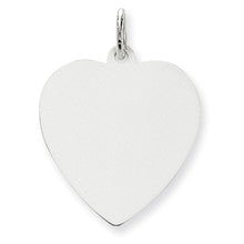 14k White Gold Plain .035 Gauge Engravable Heart Charm hide-image