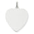 14k White Gold Plain .027 Gauge Engravable Heart Charm hide-image