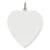 14k White Gold Plain .018 Gauge Engravable Heart Charm hide-image