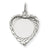 14k White Gold Etched Design .013 Gauge Engravable Heart Charm hide-image