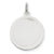 14k White Gold Etched Design .027 Gauge Round Engravable Charm hide-image