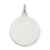 14k White Gold Plain .018 Gauge Round Engravable Disc Charm hide-image