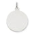 14k White Gold Plain .018 Gauge Round Engravable Disc Charm hide-image