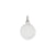 Plain .018 Gauge Round Engravable Disc Charm in 14k White Gold