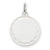 14k White Gold Plain .011 Gauge Round Engravable Disc Charm hide-image