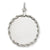 14k White Gold Rounded with Rope .013 Gauge Engravable Disc Charm hide-image