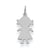 14k White Gold Plain Small .009 Gauge Engravable Girl Charm hide-image