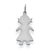 14k White Gold Plain Medium .013 Gauge Engravable Girl Charm hide-image