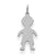 14k White Gold Plain Small .013 Gauge Engravable Boy Charm hide-image