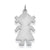 14k White Gold Plain Medium .013 Gauge Engravable Girl Charm hide-image