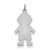 14k White Gold Plain Medium .018 Gauge Engravable Boy Charm hide-image