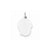 Plain Medium Facing Right Engravable Boy Charm in 14k White Gold