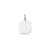 Plain Medium Facing Right Engravable Girl Charm in 14k White Gold