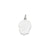 Plain Medium Facing Left Engravable Boy Charm in 14k White Gold