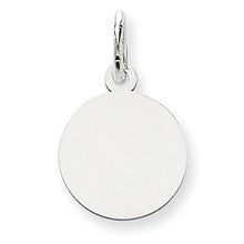 14k White Gold Round Disc Charm hide-image