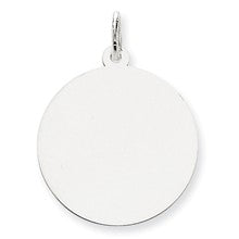 14k White Gold Round Disc Charm hide-image