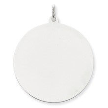 14k White Gold Round Disc Charm hide-image