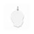 Plain Medium Facing Right Engravable Boy Charm in 14k White Gold