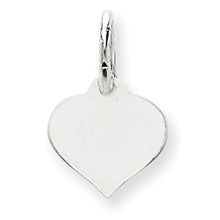 14k White Gold Heart Disc Charm hide-image