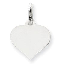 14k White Gold Heart Disc Charm hide-image