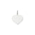 Heart Disc Charm in 14k White Gold