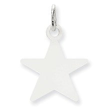 14k White Gold Star Disc Charm hide-image