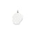 Plain Large Facing Left Engravable Boy Charm in 14k White Gold