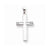 14k White Gold Solid Cross Pendant, Pretty Pendants for Necklace