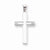 14k White Gold Solid Cross pendant, Stylish Pendants for Necklace