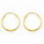 14k Yellow Gold 1.5mm Polished Round Endless Hoop Earrings