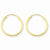 14k Yellow Gold 1.5mm Polished Round Endless Hoop Earrings