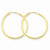 14k Yellow Gold 1.5mm Polished Round Endless Hoop Earrings