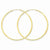 14k Yellow Gold 1.5mm Satin Diamond-cut Endless Hoop Earrings