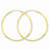 14k Yellow Gold 1.5mm Satin Diamond-cut Endless Hoop Earrings