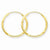 14k Yellow Gold 1.5mm Satin Diamond-cut Endless Hoop Earrings