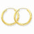 14k Yellow Gold 2mm Satin Diamond-cut Endless Hoop Earrings