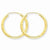 14k Yellow Gold 2mm Satin Diamond-cut Endless Hoop Earrings