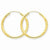 14k Yellow Gold 2mm Satin Diamond-cut Endless Hoop Earrings