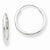 14k White Gold 1.5mm Polished Endless Hoop Earrings