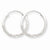 14k White Gold 1.5mm Diamond-cut Endless Hoop Earrings