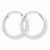 14k White Gold 2mm Diamond-cut Endless Hoop Earrings