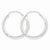 14k White Gold 2mm Diamond-cut Endless Hoop Earrings