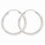 14k White Gold 2mm Diamond-cut Endless Hoop Earrings