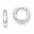 14k White Gold Polished Hinged Hoop Earrings