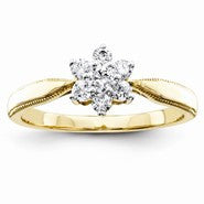 14k Yellow Gold Diamond Engagement Ring