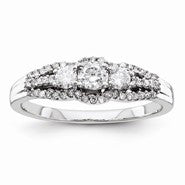 14k White Gold Diamond Engagement Ring