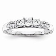 14k White Gold Diamond Engagement Ring