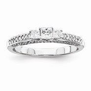 14k White Gold Diamond Engagement Ring